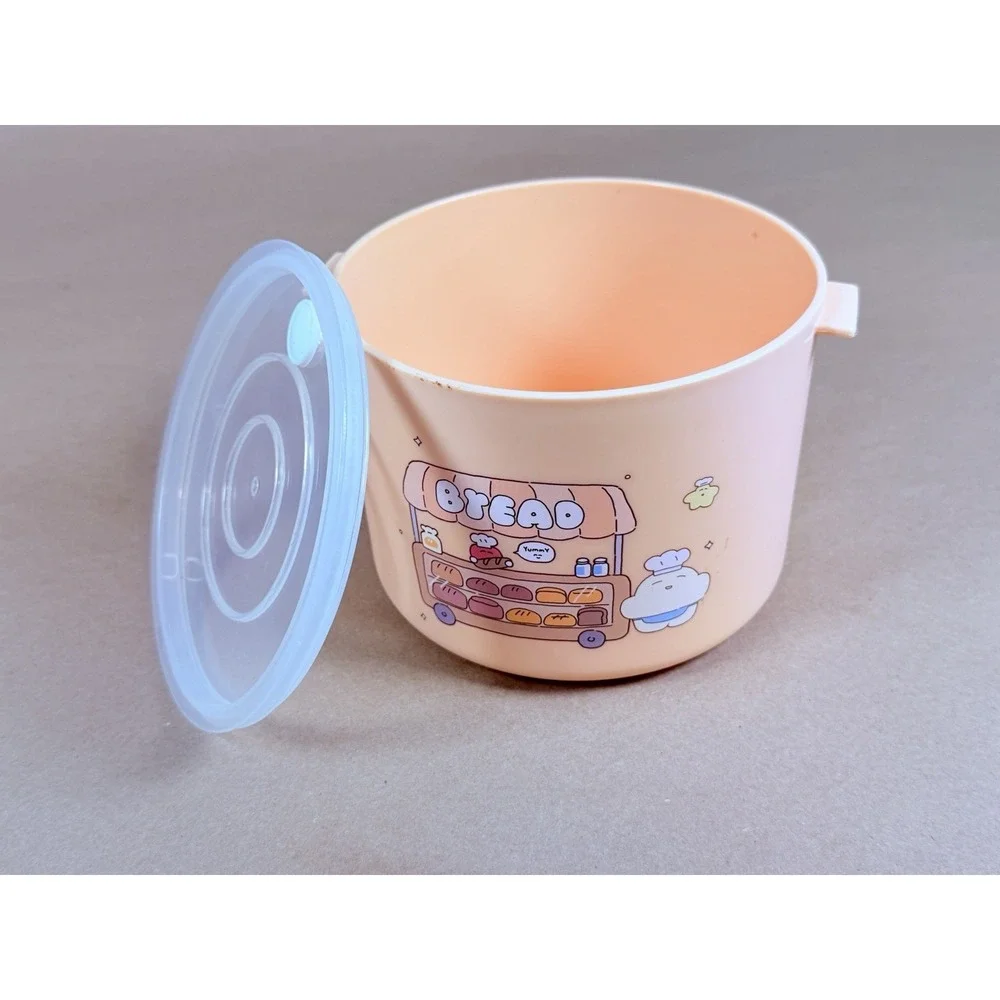 MINISO Guji Guji Bread Baking Box 1700ml Kawaii Pink Food Storage Container